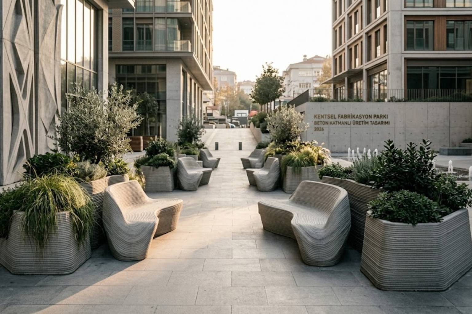 3D Beton Yazıcı ile Kent Mobilyası Üretimi